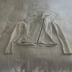 Lululemon White Asymmetrical Zip Jacket